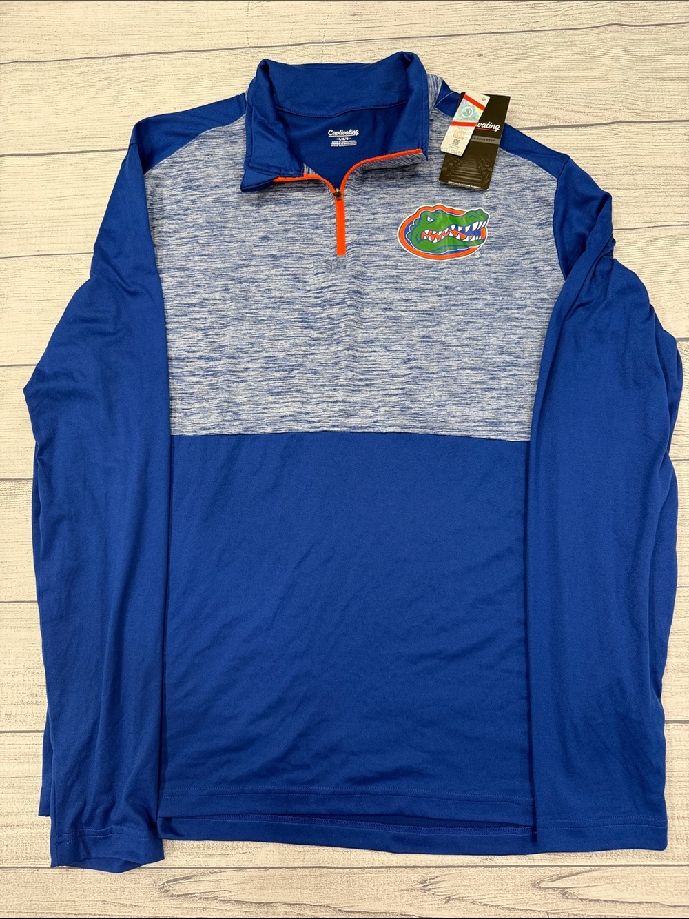 Champion Florida Gators 1/4 Zip Pullover NWT Large Blue Performance NCAA
